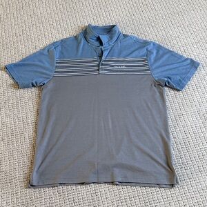 Travis Mathew Two-Tone Blue and Gray Polo